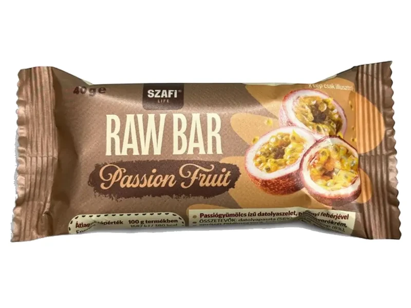 Szafi Life Proteines Raw Bar Passion Fruit (gluténmentes) 40g