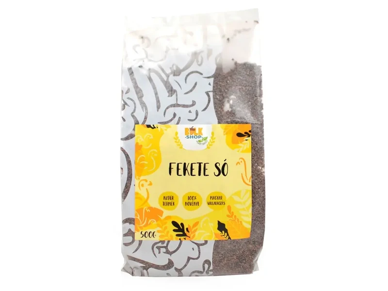 Bulkshop Fekete só, finom 500g
