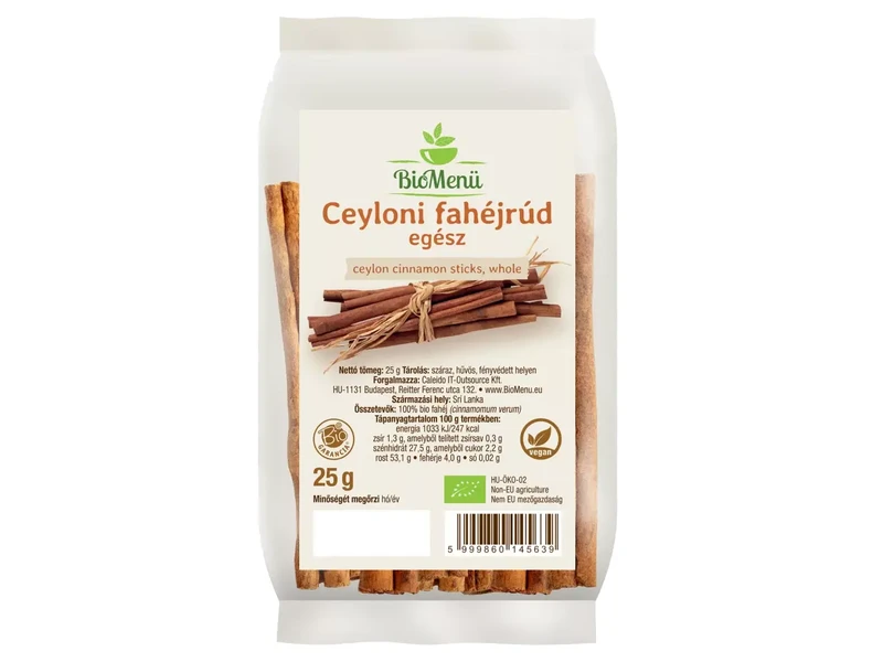 BioMenü Bio Ceyloni Fahéj egész 25g