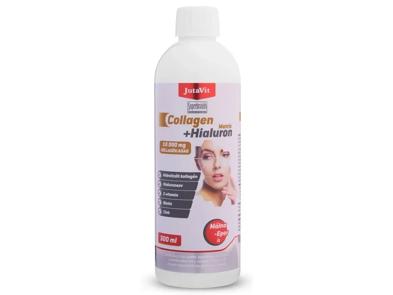 JutaVit Collagen + Hialuron Matrix Málna-Eper 500ml