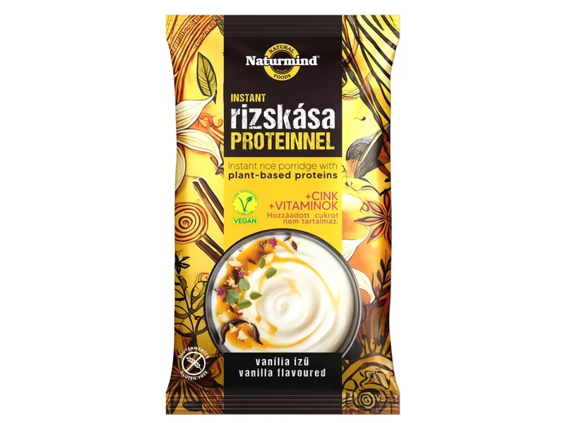 Naturmind Proteines Gluténmentes Instant rizskása - vanília ízű 44g