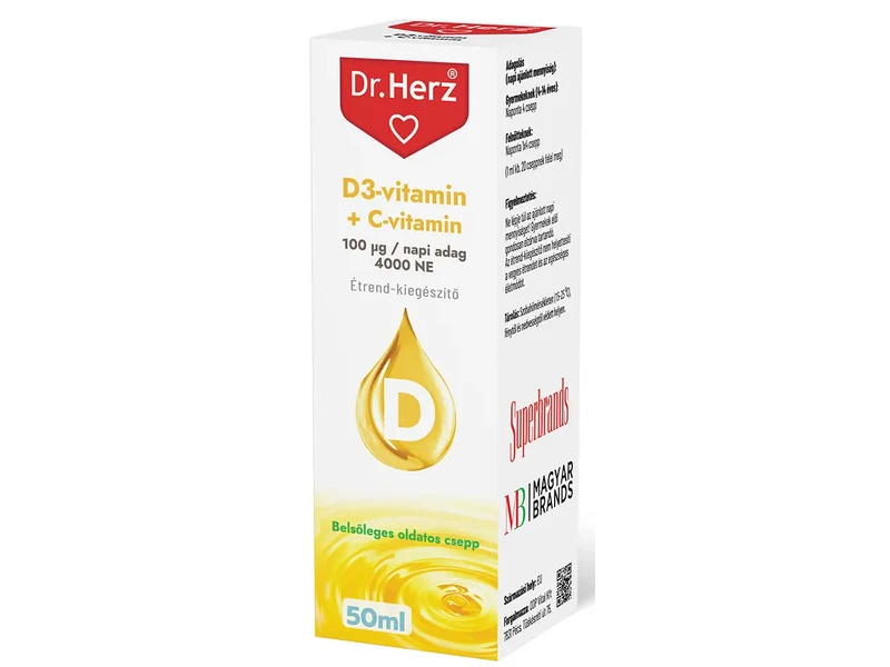 Dr. Herz D-vitamin csepp C-vitaminnal 50ml