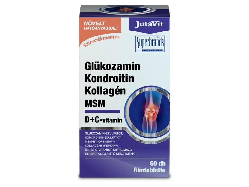 JutaVit Glükozamin+Kondroitin+MSM+Kolagén D+C vitamin tabletta 60db