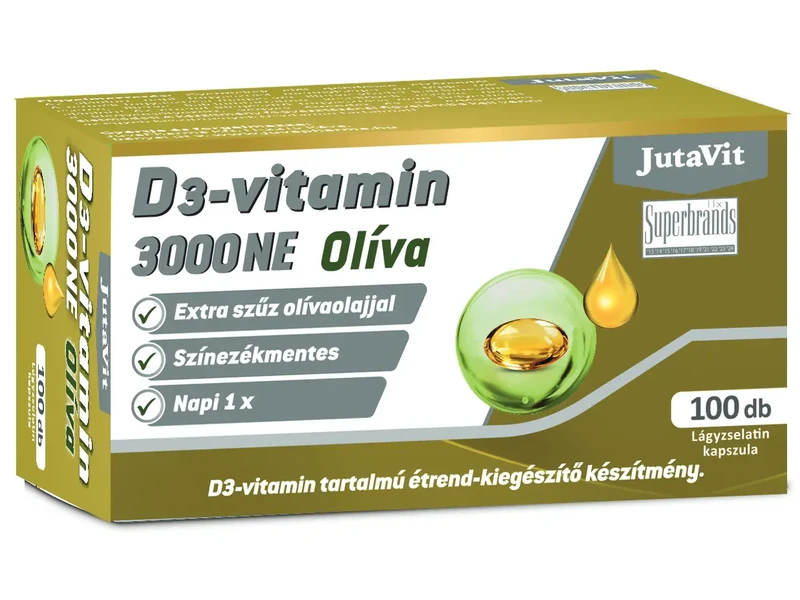 JutaVit D3-vitamin 3000 NE Oliva 100db