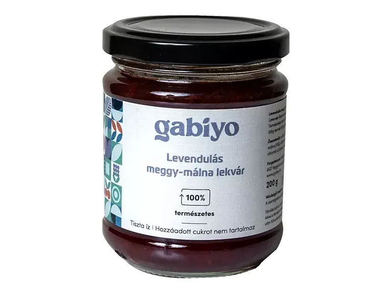 Gabiyo Levendulás Meggy-Málna lekvár (hozzáadott cukor nélkül) 200g