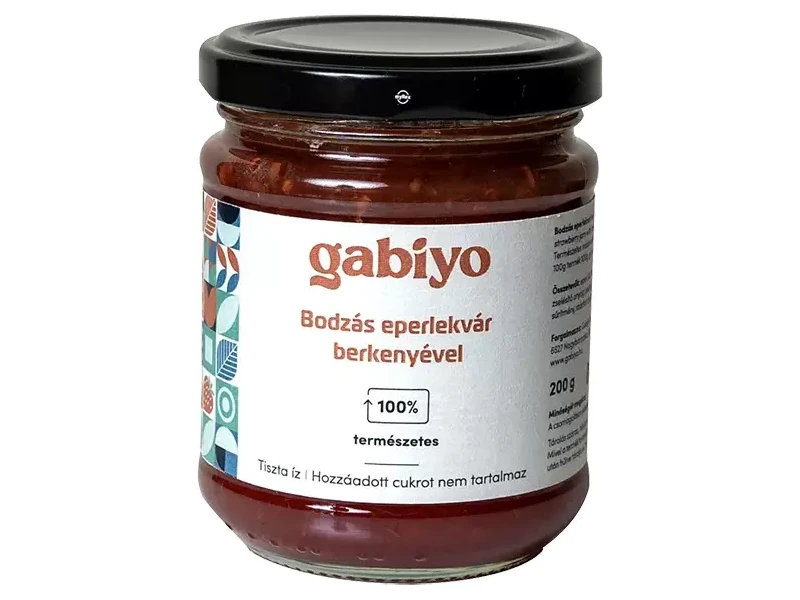 Gabiyo Bodzás Eperlekvár Berkenyével (hozzáadott cukor nélkül) 200g