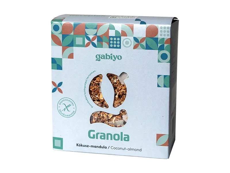 Gabiyo Gluténmentes Granola Kókusz-mandula (hozzáadott cukor nélkül) 275g