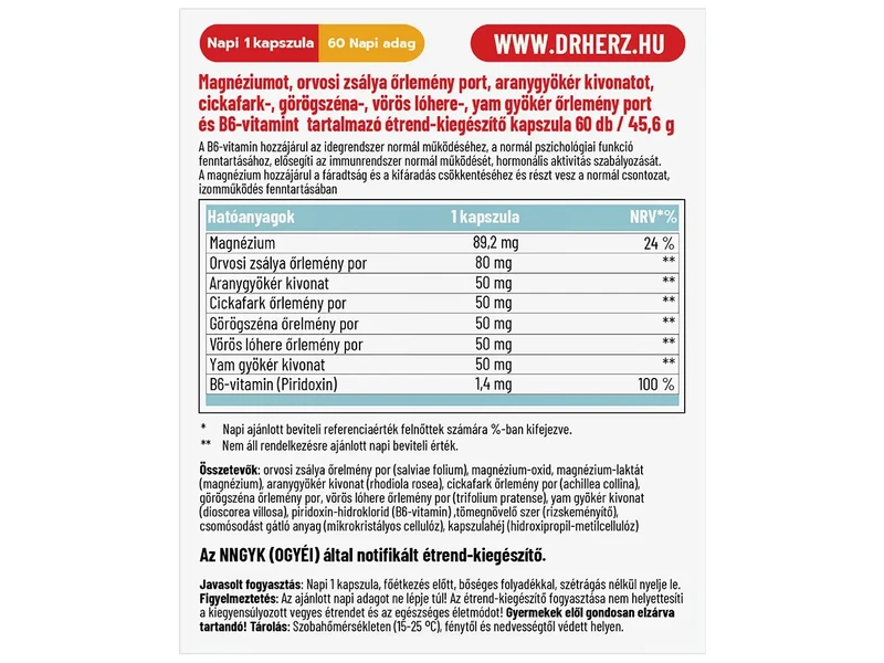 Dr. Herz Menopauza Plus XXL 120 db kapszula