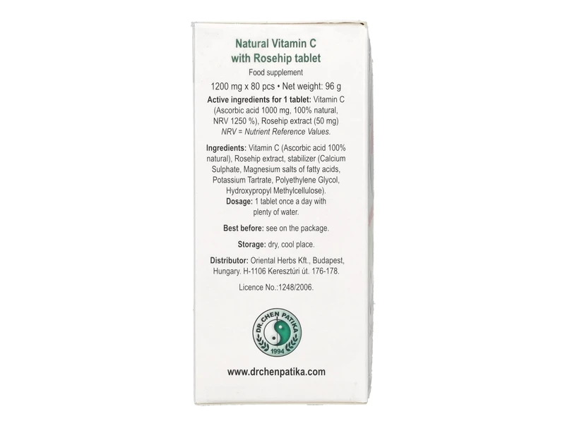 Dr. Chen C-Vitamin 1200mg csipkebogyóval 80db