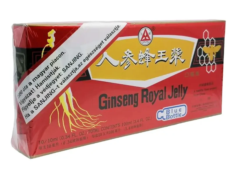 SANJING Blue Bottle Ginzeng Royal Jelly méhpempővel ampulla 10db