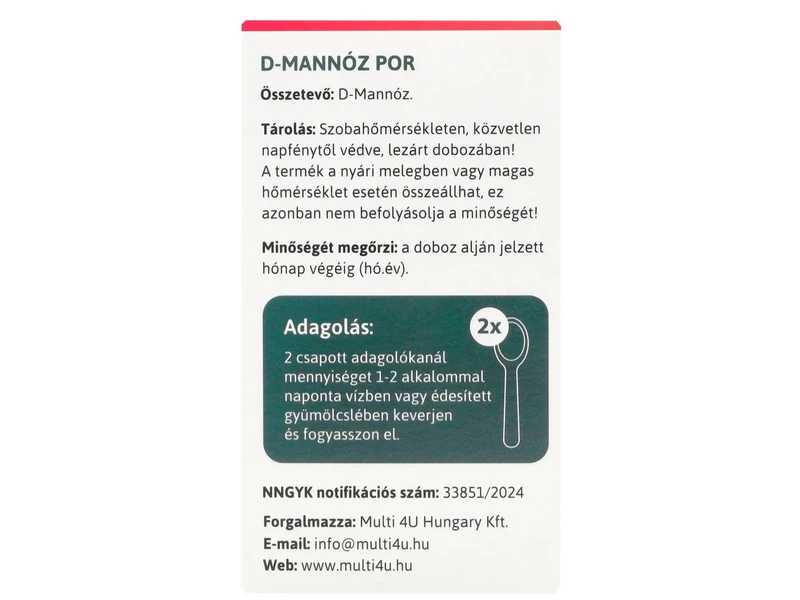Multi4U D-Mannóz por 82 g 80 adag