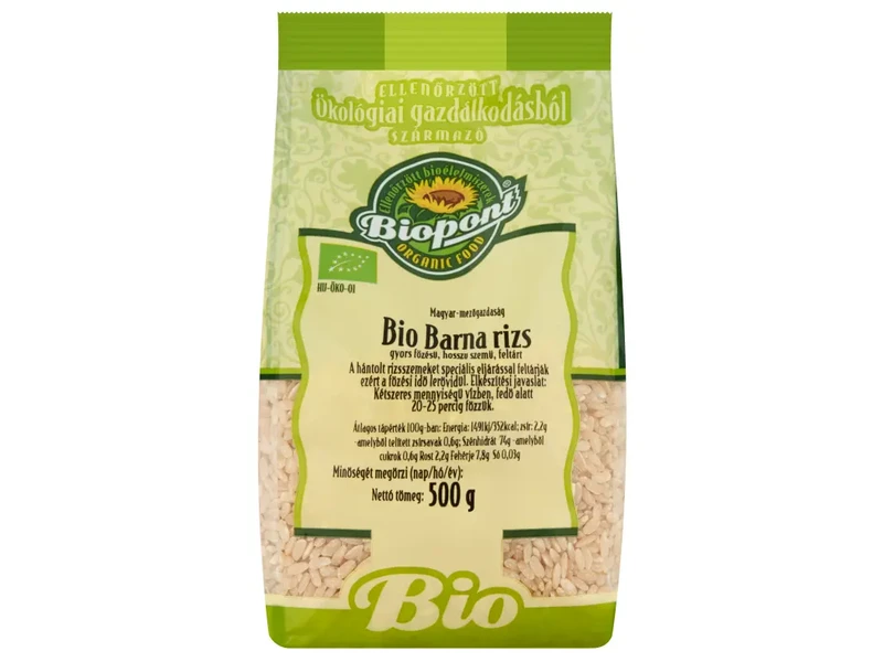 Biopont BIO Barna rizs, gyorsfőzésű, hosszú szemű 500g