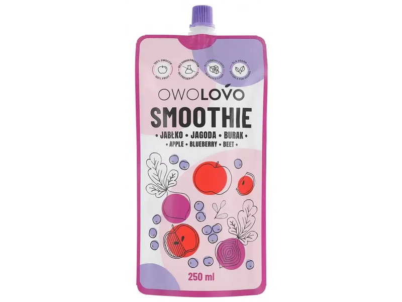 OWOLOVO Alma-kék áfonya-cékla SMOOTHIE 250g