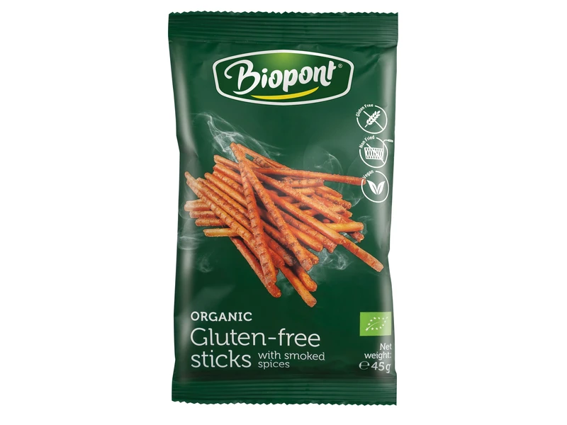 Biopont Gluténmentes Sóspálcika Smoky 45 g