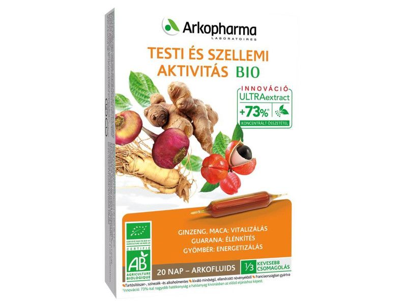 Arkofluids Bio Testi és szellemi aktivitás 20db ampulla