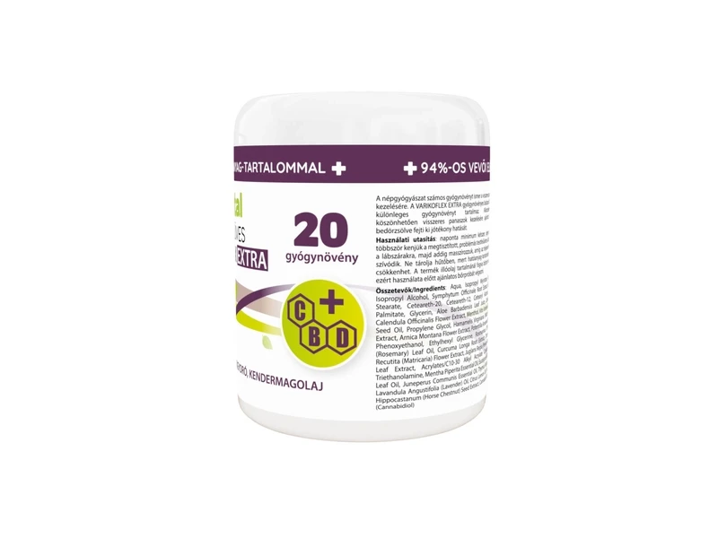 Hillvital Gyógyfüves mesterbalzsam Varikofelx EXTRA 250ml