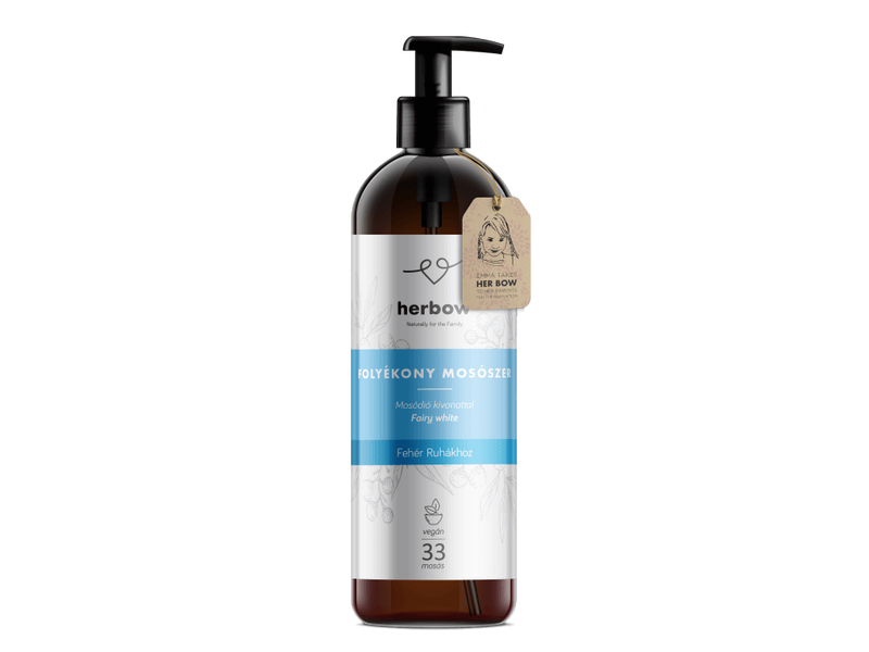 Herbow folyékony mosószer fehér ruhákhoz - Friss illat 1L