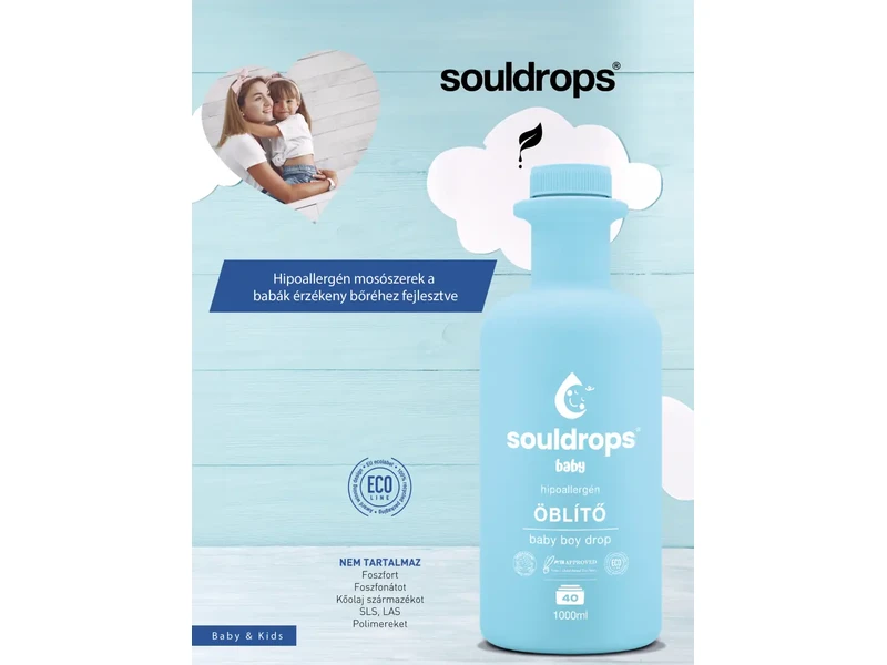 Souldrops Baby Öblítő BOY 40 mosás 1000 ml