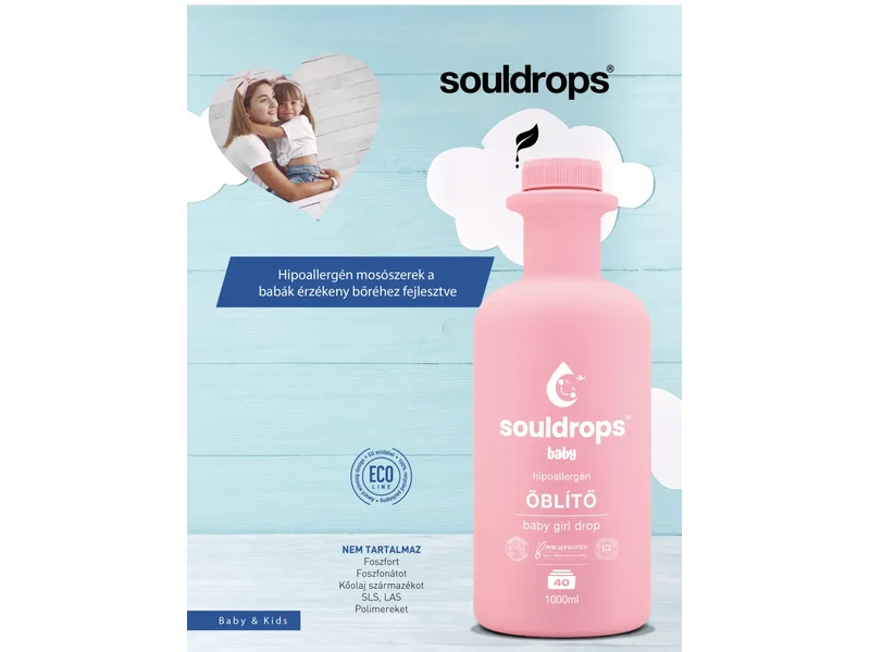Souldrops Baby Öblítő GIRL 40 mosás 1000 ml