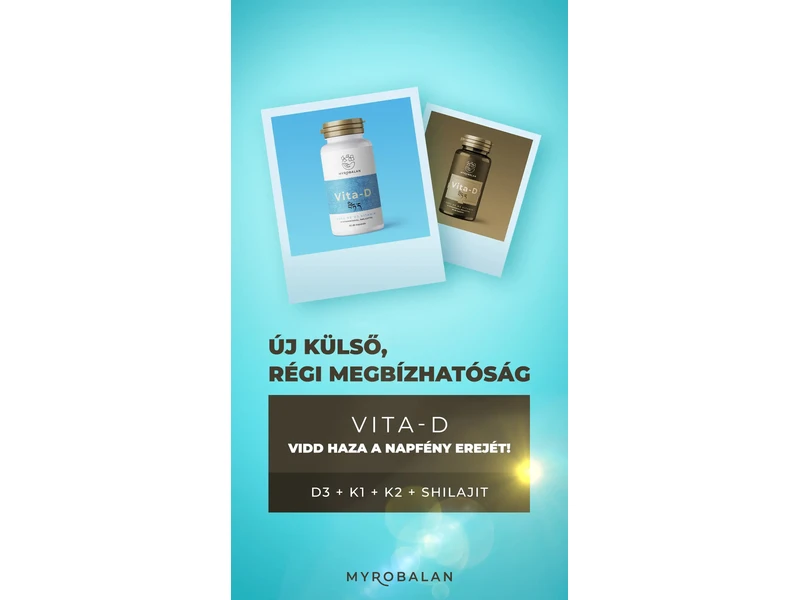 Myrobalan Vita-D 4000 NE D3 vitamin K1+K2 vitaminokkal és shilajittal 60db