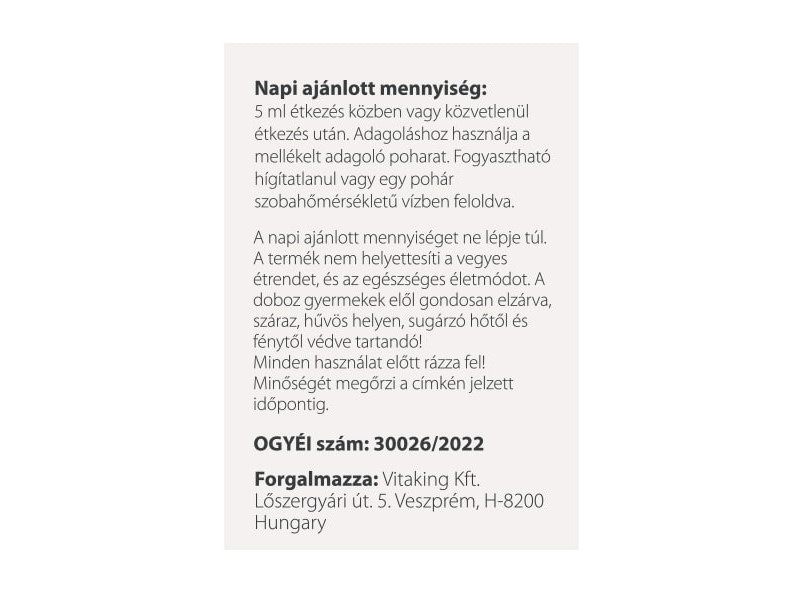 Vitafer Mikrokapszulás vas szirup (120ml)