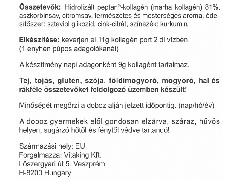 VK Kollagén por eper 330g