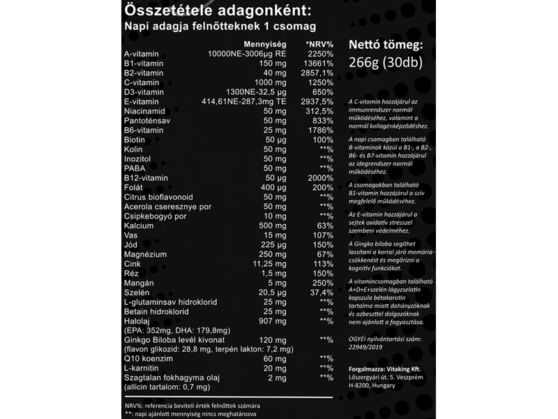 VK Multi Profi Senior havi csomag 30db