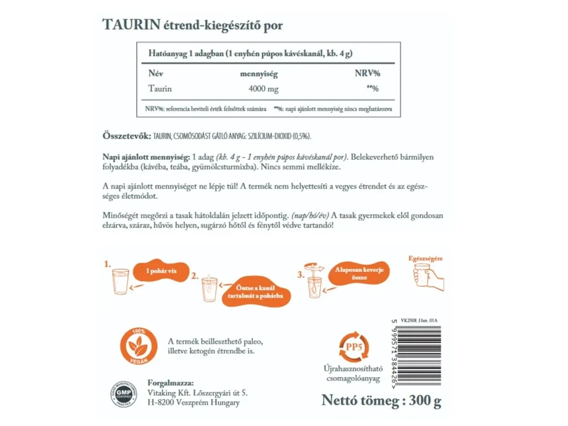 VK Taurin doypack 300g