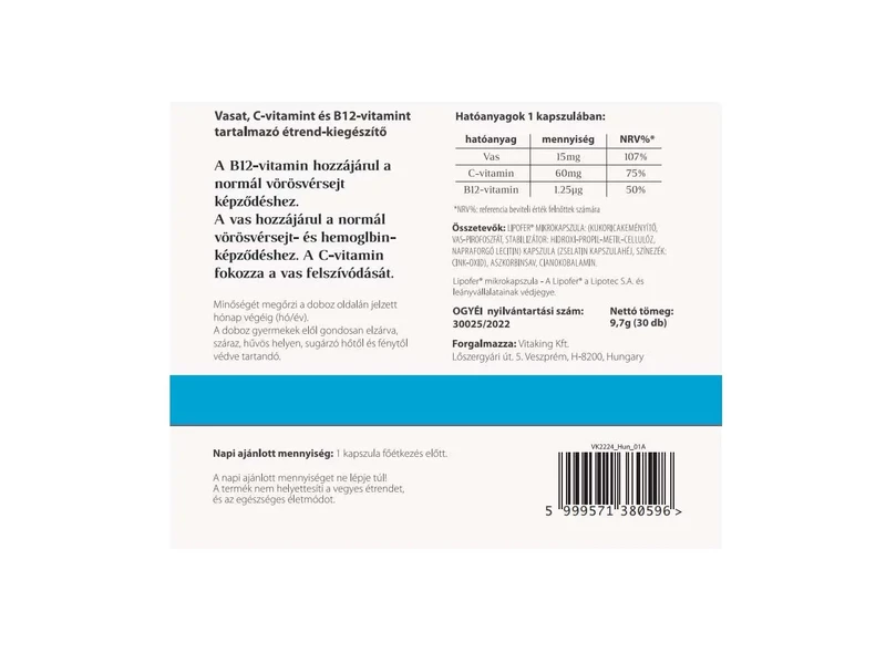 Vitaking Vitafer Mikrokapszulás vaskészítmény 30db