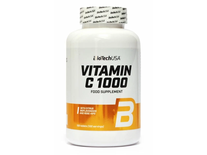 BioTech USA Vitamin C 1000mg Bioflavonoidok és csipkebogyó 100db