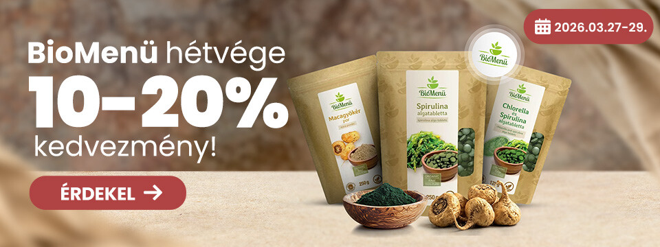 BioMenü Hétvége 2026. Március 27-29.