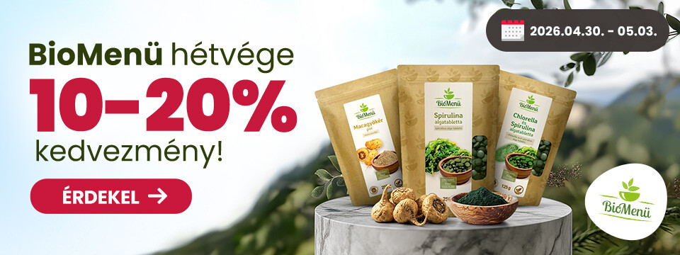 BioMenü Hétvége 2026. Április 30. - Május 3.
