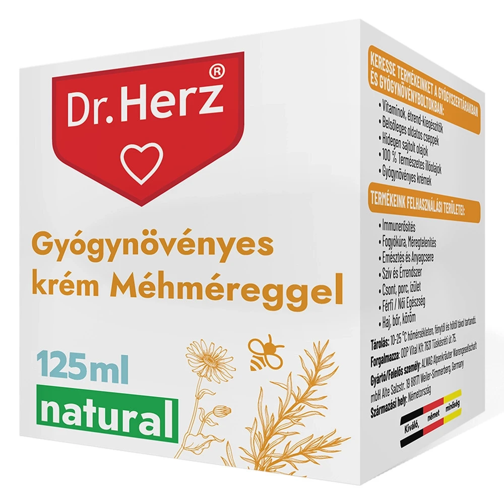 DR. Herz  Gyógynövényes Krém Méhméreggel 125 ml