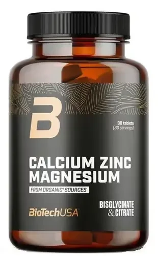 Biotech USA Kalcium Cink Magnézium Organic Sources 90db tabletta