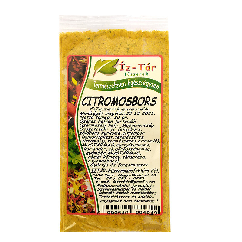 Íz Tár citromosbors fűszerkeverék 20g