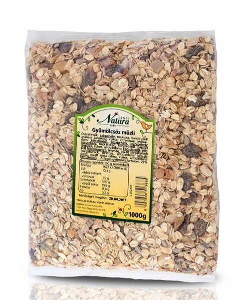 Gyümölcsös müzli 1000 g (Dénes Natura)