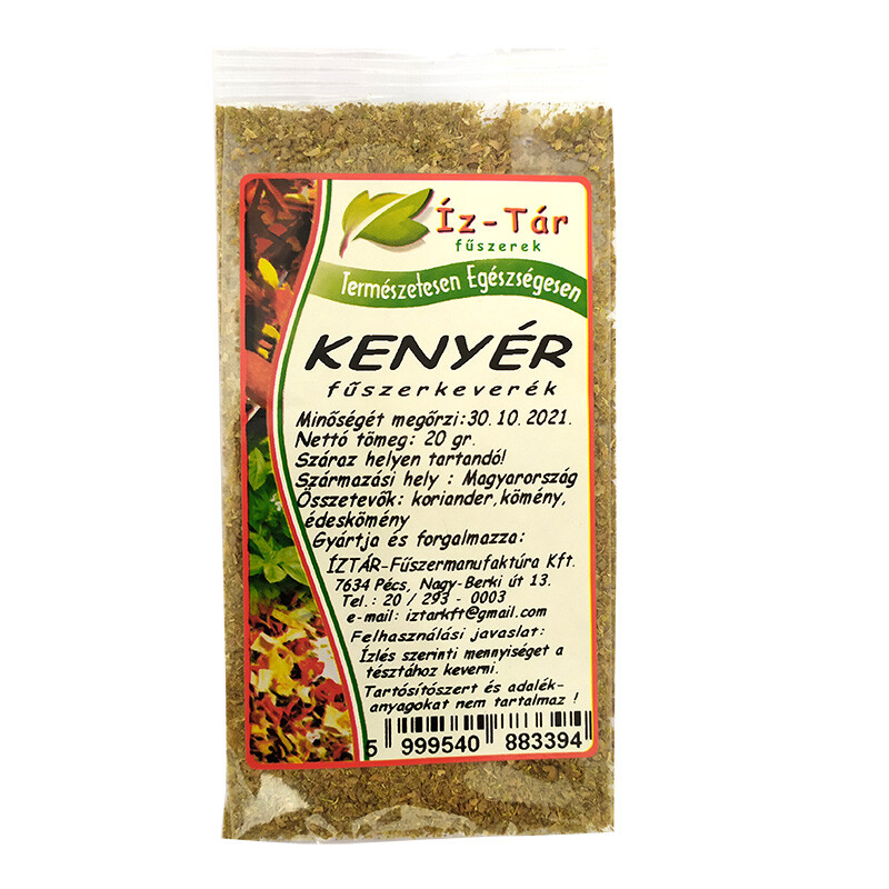 Íz Tár kenyér fűszerkeverék 20g