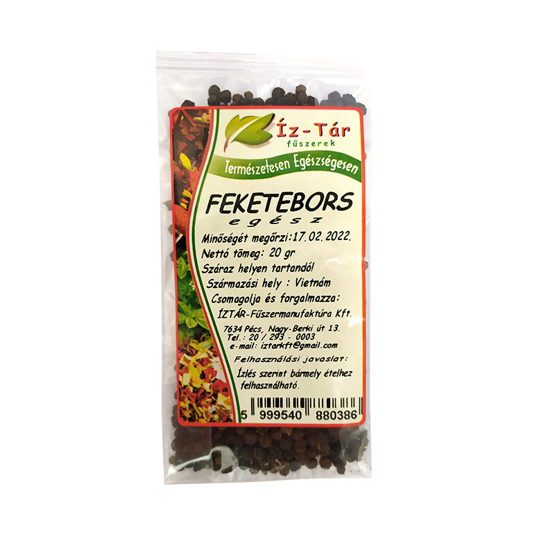Íz Tár feketebors egész 20g