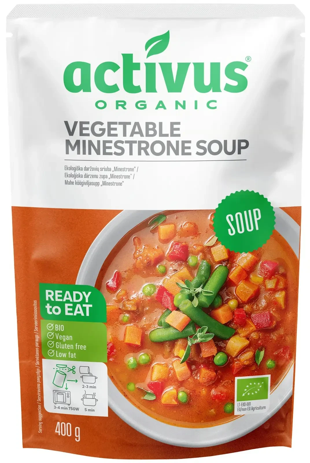 ACTIVUS BIO MINESTRONE LEVES 400 G