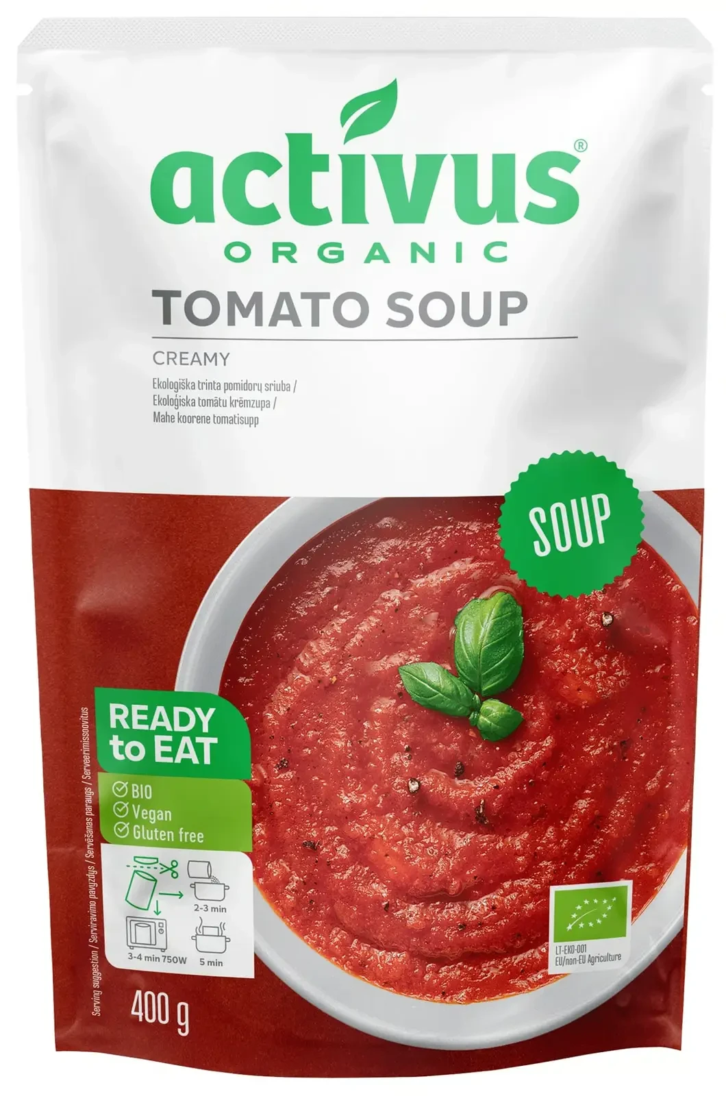 ACTIVUS BIO PARADICSOMKRÉM LEVES 400 G