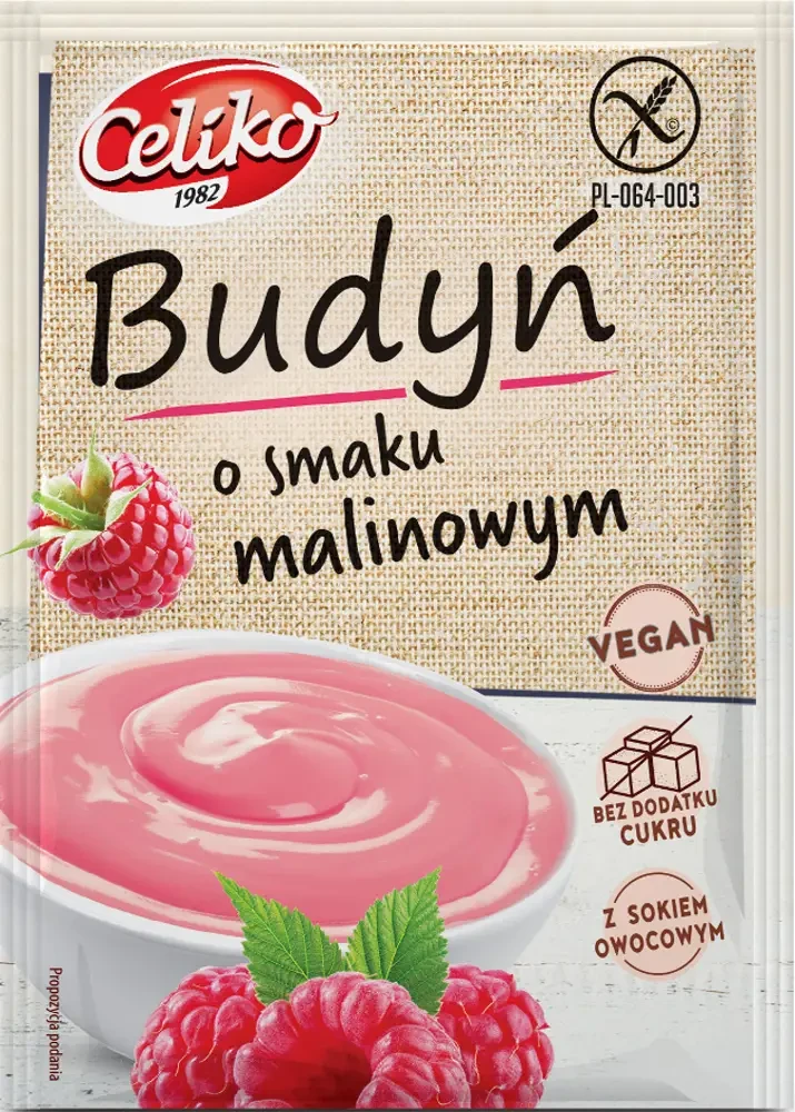 Celiko Gluténmentes Puding Málna ízű 40g