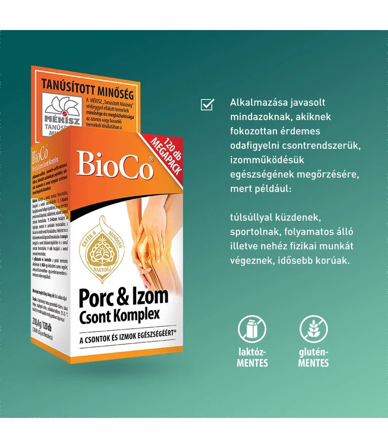 BioCo Porc&Izom csont komplex tabletta kondroitinnel 120db