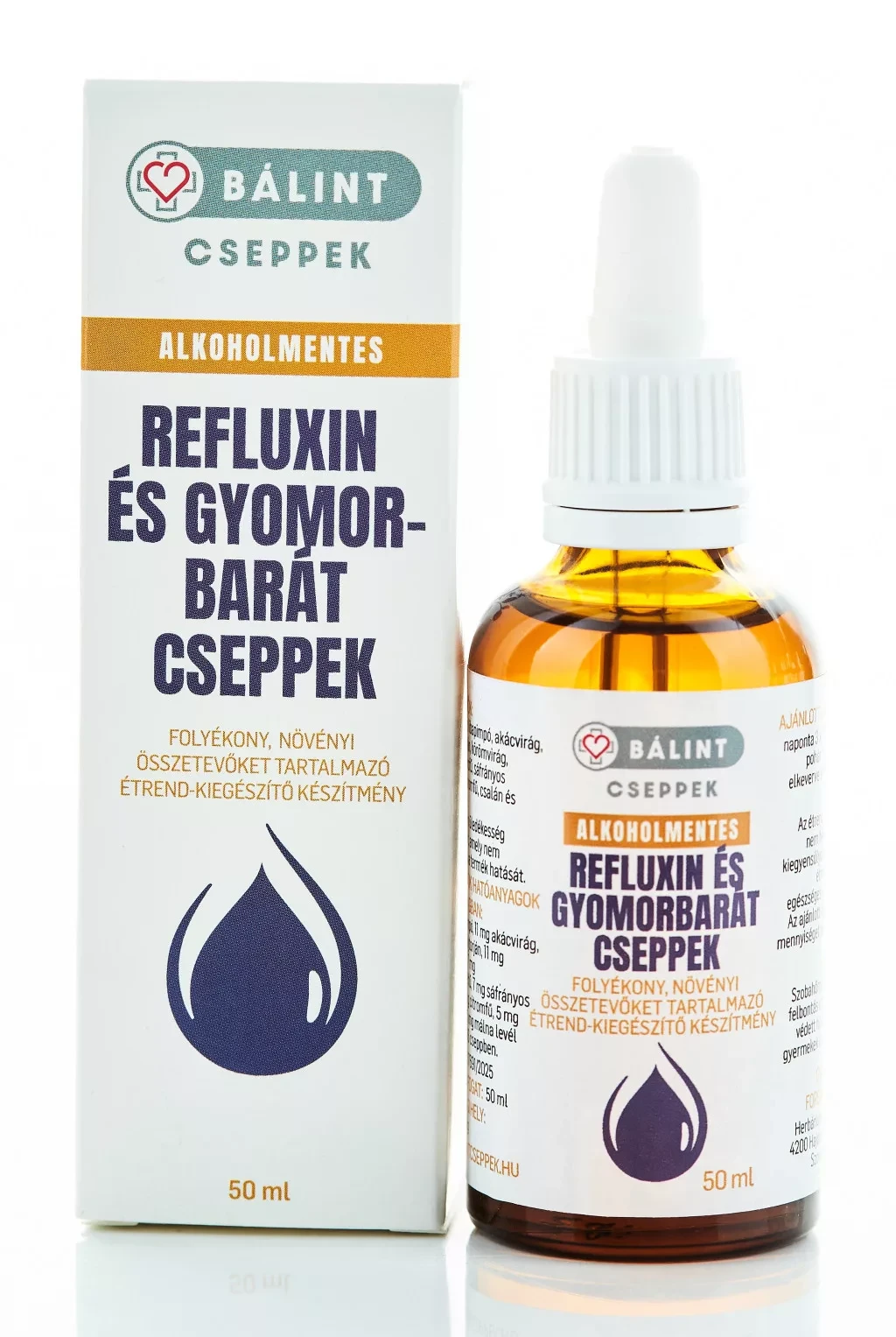 Bálint Cseppek Alkoholmentes Refluxin és Gyomorbarát Cseppek 50 ml