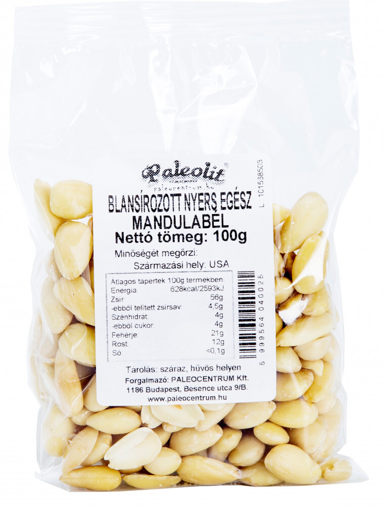 Mandulabél blans, nyers, egész 100g