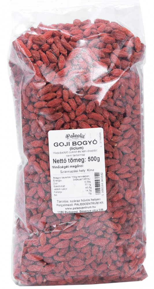 Goji bogyó (aszalt lícium) 500g Paleolit