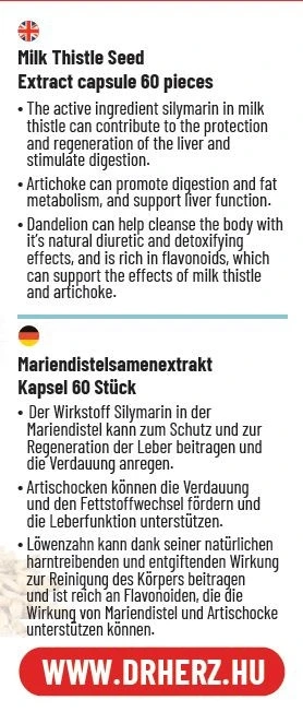 Dr. Herz Máriatövismag Kivonat 400 mg Kapszula 60 db