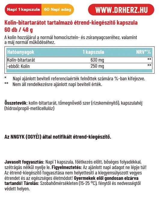 Dr. Herz Kolin-bitartarát Kapszula 60 db