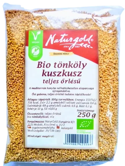 Naturgold Bio Tönköly Kuszkusz Teljes Őrlésű 250 g