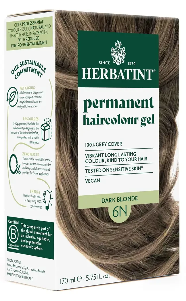 Herbatint 6N Világosbarna hajfesték 170ml