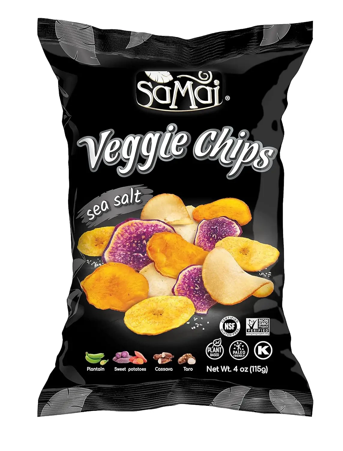 Rainforest nagy zöldség chips tengeri sós 115g SAMAI